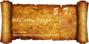 Básthy Tilda névjegykártya